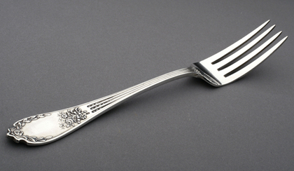 Russian / Polish Silver Serving Fork - Warsaw, Wladyslaw Hempel